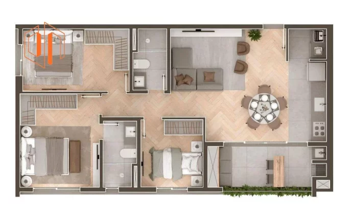 Imagem Apartamento para Venda em Curitiba, Água Verde, 3 dormitórios, 1 suíte, 2 banheiros, 1 vaga