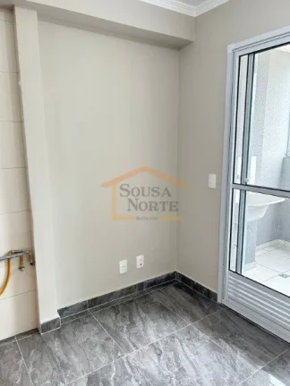 Imagem Apartamento com 39m², 2 dormitórios, sala 2 ambientes, sacada, cozinha, área de serviço. Cozinha...