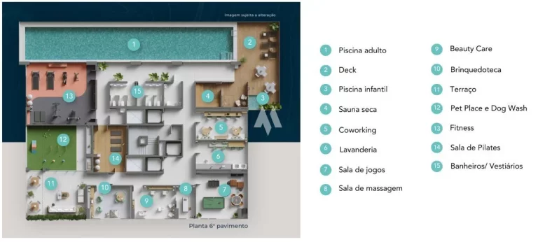 Imagem Apartamento 1 dormitório com lazer completo à venda Ponta da Praia Santos