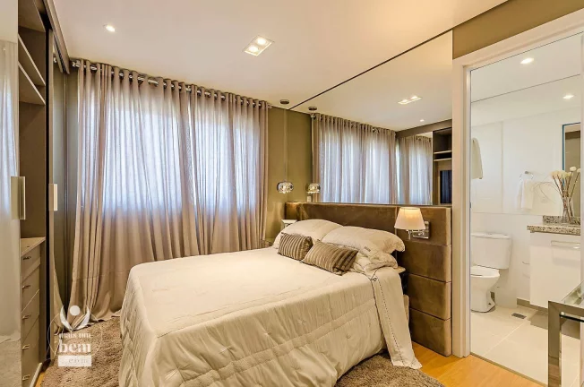 Imagem Apartamento com 3 quartos sendo 1 suíte, com piso laminado, churrasqueira e 2 vagas de garagem à venda por R$ 892.100 - Santo Inácio - Curitiba/PR