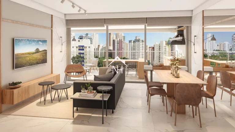 Imagem Apartamento de 114m com 3 suítes, varanda gourmet com churrasqueira com 2 vagas de garagem, Espaço gourmet, Brinquedoteca, Playground, Salão de jogos.