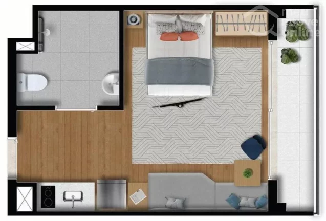 Imagem Studio com 1 Quarto à Venda, 28 m² em Brooklin - São Paulo Imagem Studio com 1 Quarto à Venda, 28 m² em Brooklin - São Paulo