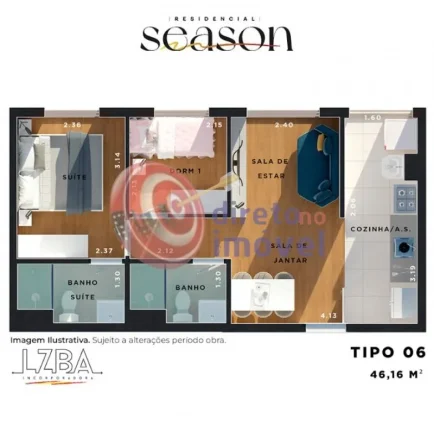 Imagem APARTAMENTO À VENDA 2 DORMITÓRIOS 1 VAGA SEASON TUCURUVI SÃO PAULO
