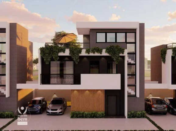 Imagem Estuda Permuta - Sobrado Triplex em Condomínio Fechado - 3 quartos, suíte, terraço gourmet e 3 vagas à venda no Jardim Social