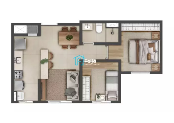 Imagem Apartamentos 2 dormitórios no bairro Jardim Carvalho próximo a Av. Ipiranga