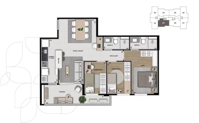 Imagem LIVEN: Apartamento Com 3 Quartos - Vanguard Em Cuiabá