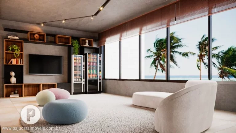 Imagem Quarto Sala [55m²] ÷ 80 meses, Beira Mar em frente ao Kanoa
