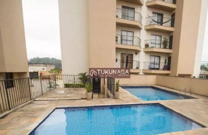 Imagem Aconchegante Apartamento com sacada, carpete de madeira nos 2 dormitórios e na sala, à venda, 65 m² por R$ 390.000 - Vila Rosália - Guarulhos/SP