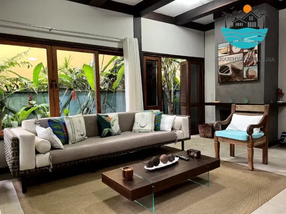Imagem Casa bem localizada - Praia de Juquehy, 450 metros da praia, piscina, churrasqueira, 6 dormitórios, acomoda 14 pessoas | Juquehy Imobiliária