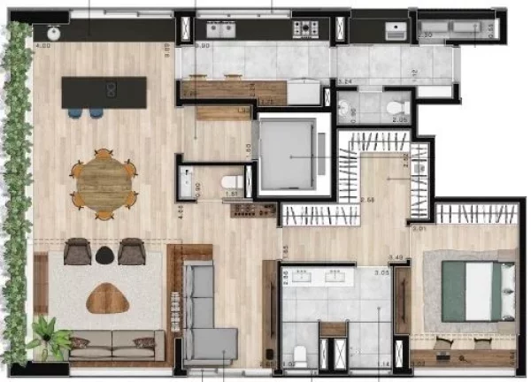 Imagem Apartamento com 2 quartos em Cerqueira César São Paulo SP, apartamento com 2 dormitórios em Cerqueira César São Paulo SP, apartment in São Paulo Braz