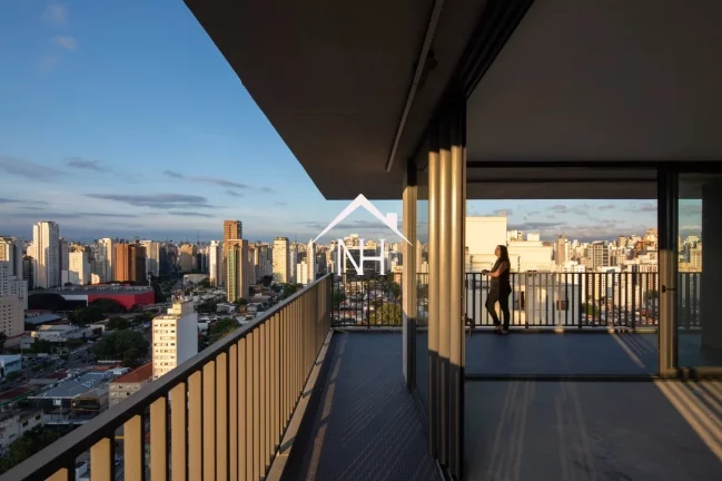Imagem Studio mobiliado de 49m com 1 dormitório, amplo terraço, área de serviço,1 vaga,Espaço Gourmet,Academia,Quadra de Squash,Piscina Aquecida,Playground