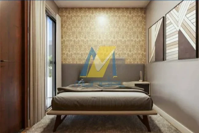 Imagem Com 91,56mts² de área total ( 45,78 + 45,78 ) =Ï 2 dormitórios sendo 1 suíte. =Á banheiro soci...
