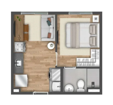 Imagem Apartamento Santo Amaro - 34M², 2 Dorms, Próximo Metrô, Lazer.