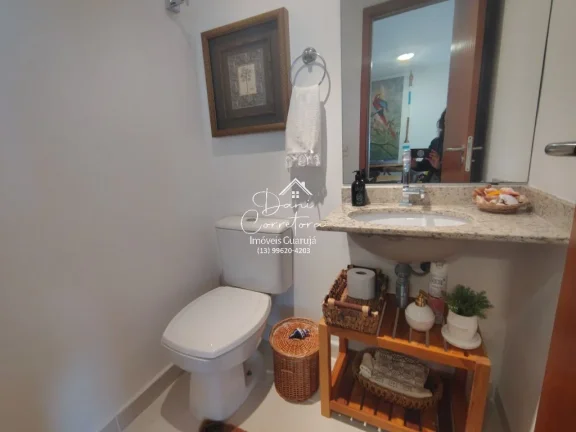 Imagem Aluguel de Apartamento Impecável na Vila Alzira, Guarujá-SP: 3 quartos, 3 suítes, 2 salas, 4 banheiros, 2 vagas, 149m².