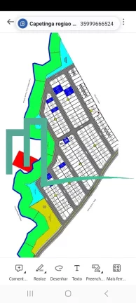 Venda de terreno em Capetinga-MG, uma oportunidade única para quem busca tranquilidade e sossego em meio à natureza! Com 250,00 m2 de área, este ter