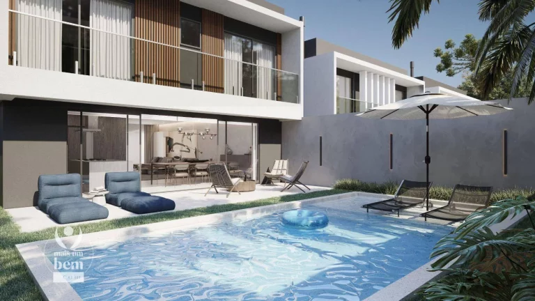 Imagem Casa nova com 267m², quintal gourmet, 4 quartos (2 suítes) à venda por R$ 3.068.000 - Santo Inácio - Curitiba/PR