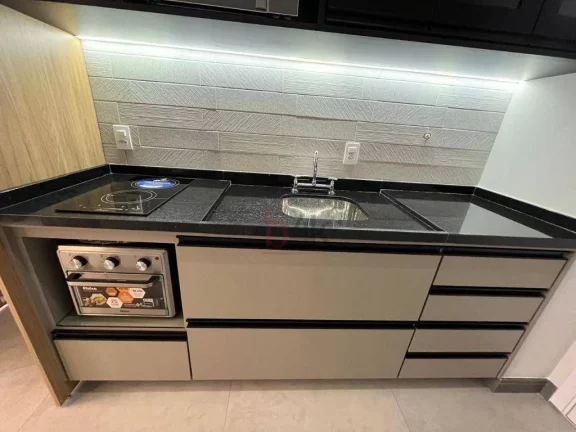 Imagem Apartamento com 34m² com 1 dormitório, 1 banheiro, 1 vaga de Garagem, semi mobiliado - Brooklin