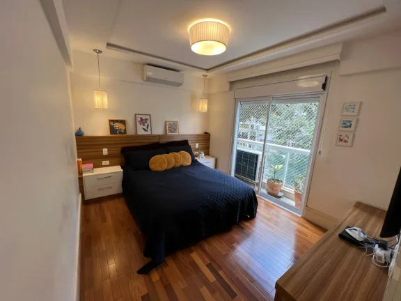 Imagem Lindo apartamento 172 M², 4 dormitórios sendo 3 suítes, 1 espaçosa sala, 1 bela varanda gourmet, 5 banheiros, lavabo, 4 vagas de garagem. Ar split.