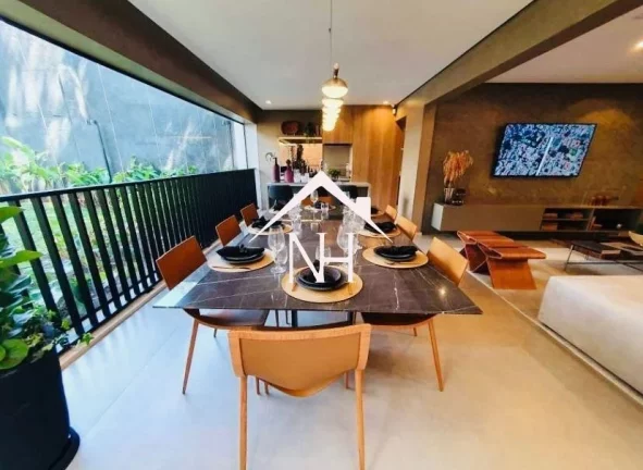 Imagem Apartamento de 147m c/4 dormitórios (2 suítes),2 vagas,terraço gourmet,Academia,Brinquedoteca,Quadra,Piscina Aquecida,churrasqueira,salão de festas
