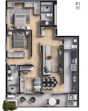 Imagem Apartamento a Venda no bairro Portão - Curitiba, PR