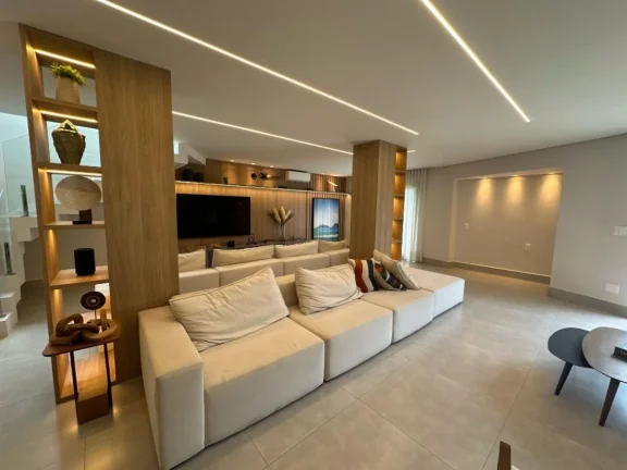Imagem Imperdível Casa à Venda na Riviera de São Módulo 30. Com 4 Quartos, 4 Suítes, 3 Salas, 4 Vagas 320,00m² Piscina, Churrasqueira Mobiliada e Decorada