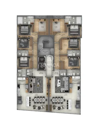 Imagem APARTAMENTOS 3 DORMITORIOS / SUITES FRENTE AO MAR PRAIA TABULEIRO - BARRA VELHA SC