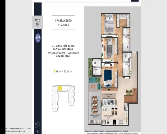 Imagem Oportunidade única! Apartamento à venda em Vilas do Atlântico, Lauro de Freitas-BA: 2 quartos, 1 suíte, 2 salas, 1 banheiro, 1 vaga de garagem, 68m².