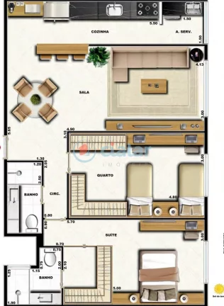 Imagem Cobertura Duplex à venda 3 Quartos 1 Suite 2 Vagas 133.77M Grajaú Rio de Janeiro - RJ | Elegance Residence