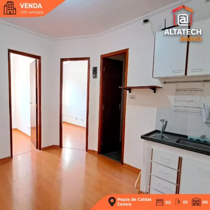 Flat com 2 Quartos à Venda, 37 m² em Centro - Poços De Caldas