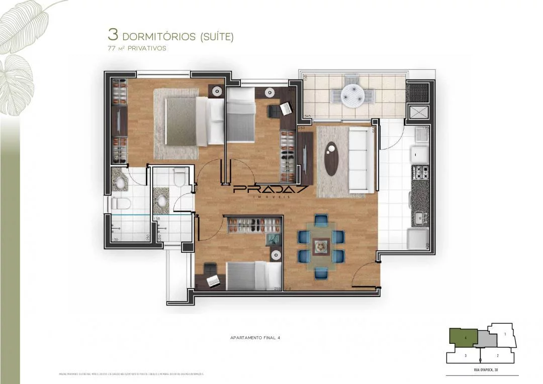 Imagem Apartamento com 3 Dormitorio(s) localizado(a) no bairro Cristo Rei em Curitiba / PARANA Ref.:4