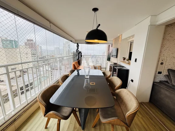 Imagem Apartamento alto padrão à venda porteira fechada com 3 dormitórios e Varanda Gourmet no Boqueirão de Santos/SP
