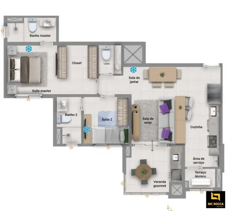 Imagem Apartamento 2 suítes Magno Patriani Jardim - Santo André