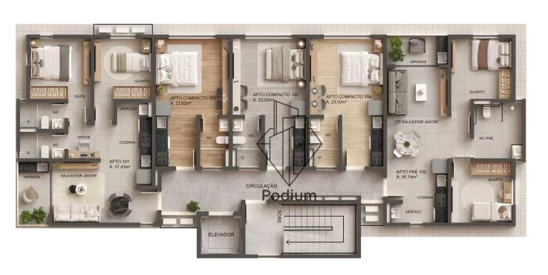 Imagem Apartamentos com varanda / sacada gourmet à 200m da praia de Intermares / Bela Vista - AP2413