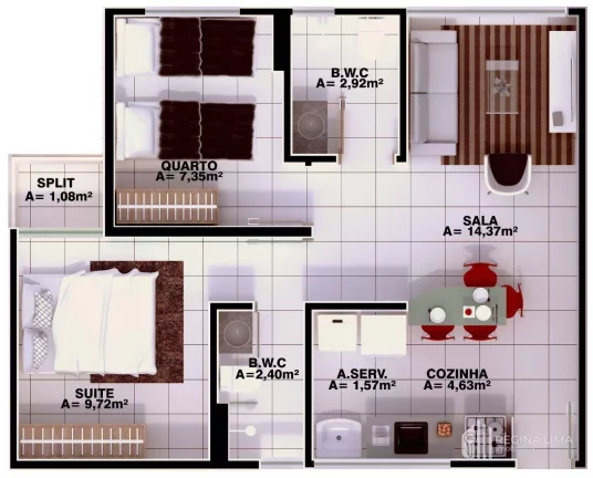 Imagem Apartamento com 3 dormitórios à venda por R$ 295.731 - Uruguai - Teresina/PI