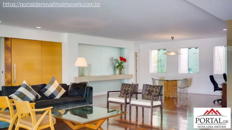 Imagem Casa maravilhosa a venda no Belvedere em Belo Horizonte, construída em área equivalente a 2 lotes, área de lazer com piscina aquecida