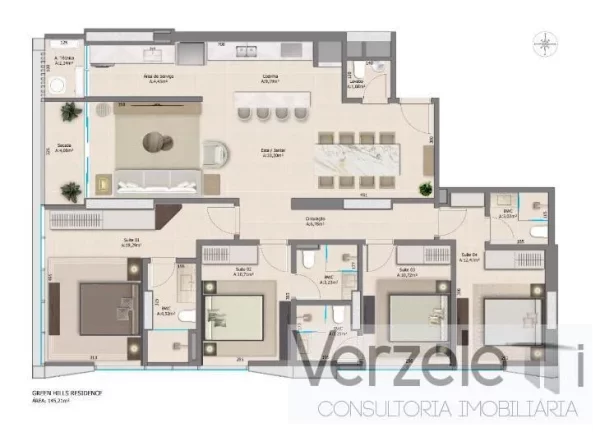 Imagem Apartamento 4 ou + dormitórios para Venda em Balneário Camboriú / SC no bairro Pioneiros