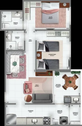 Imagem APARTAMENTO COM 93.28 m² - GUILHERMINA - PRAIA GRANDE SP