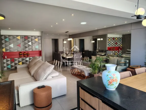 Imagem Aluguel de Apartamento de Luxo em Guarujá-SP, Pitangueiras: 3 Quartos, 1 Suíte, 2 Salas, 4 Banheiros, 1 Vaga, 180m².
