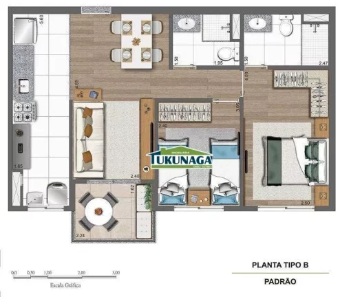 Imagem Apartamento com 2 quartos à venda, 75 m² por R$ 585.000 - Picanco - Guarulhos/SP
