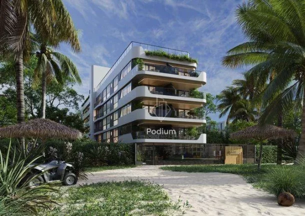 Imagem Apartamento com varanda/sacada pé na areia na praia de Areia Dourada / Cabedelo. -AP1584