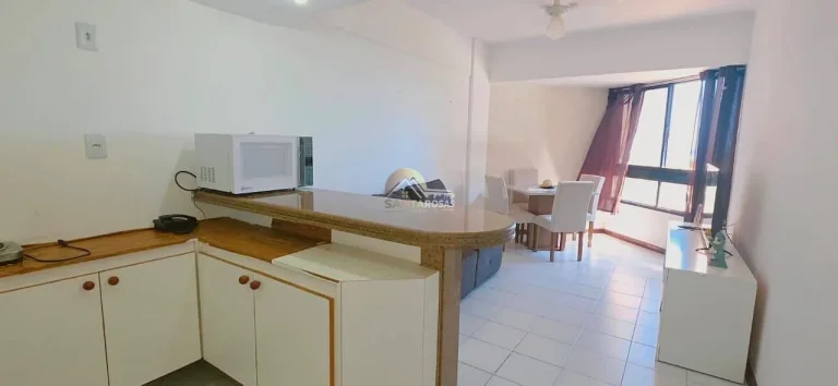 Imagem Alugo apto 1/4 mobiliado na Pituba, 60 m², vista mar+cidade, vaga numerada, condomínio fechado com