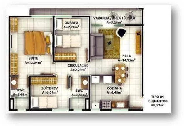 Imagem ÚLTIMAS UNIDADES: apartamento pronto /morar 3 dormitórios: R$ 333.190,16- Cond. RESERVA TROPICAL BAMBU - Uruguai - Teresina/PI, próximo à UNINOVAFAPI