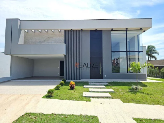 Imagem Casa de esquina em condomínio alto padrão, com 3 suítes e escritório à venda, por R$ 2.000.000 - Indaiatuba Interior de São Paulo