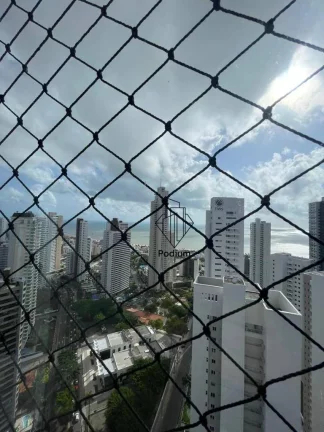 Imagem Apartamento com varanda/sacada gourmet, móveis projetados e vista para o mar em condomínio club no Altiplano Cabo Branco -AP2825.