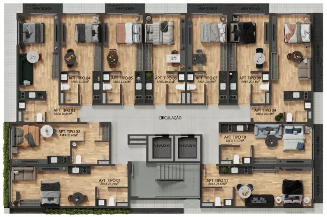 Foto do imóvel: Apartamento Garden à venda, 26 m² por R$ 919.314, 36 - Cabo Branco - João Pessoa/PB em Não informado