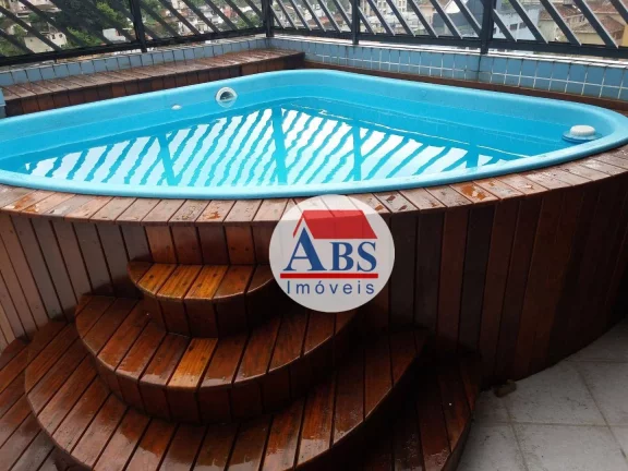 Imagem Cobertura com 3 dormitórios à venda, 207 m² por R$ 795.000 - Marapé - Santos/SP Piscina e churrasqueira