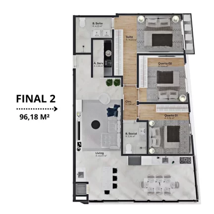 Imagem Elegance Tower - Apartamento à venda no bairro Perequê - Porto Belo/SC