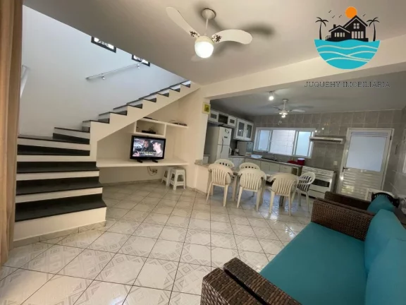 Imagem Casa Aluguel Temporada em Juquehy, max. 6 pessoas, na av. da praia. 100m da praia, 2 dormitórios, 2 banheiros, 2 vagas | Juquehy Imobiliária