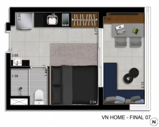 Imagem Apartamentos Studios pronto na região do Paraíso