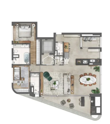 Imagem Apartamento Padrão 3 dorm no Itaim Bibi